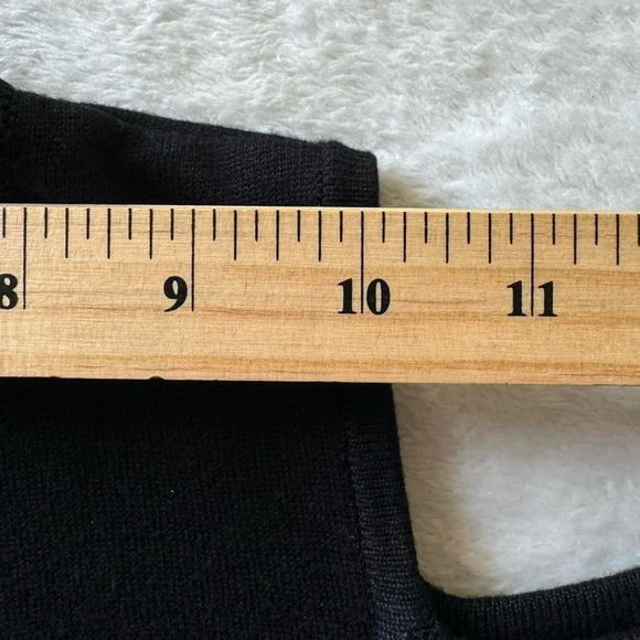 Y2K 2000s bebe Black Bodycon Turtleneck Mini Dress with Cold Shoulder - Picture 6 of 8